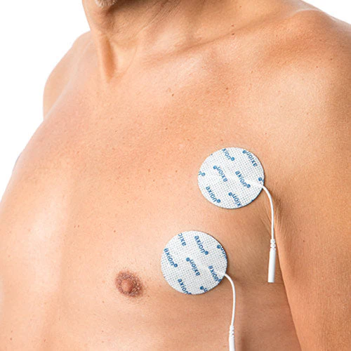 Elektroden (rund), Ø 5 cm - 4 Stück - passend zu axion, Prorelax, Promed - 2mm Steckanschluss