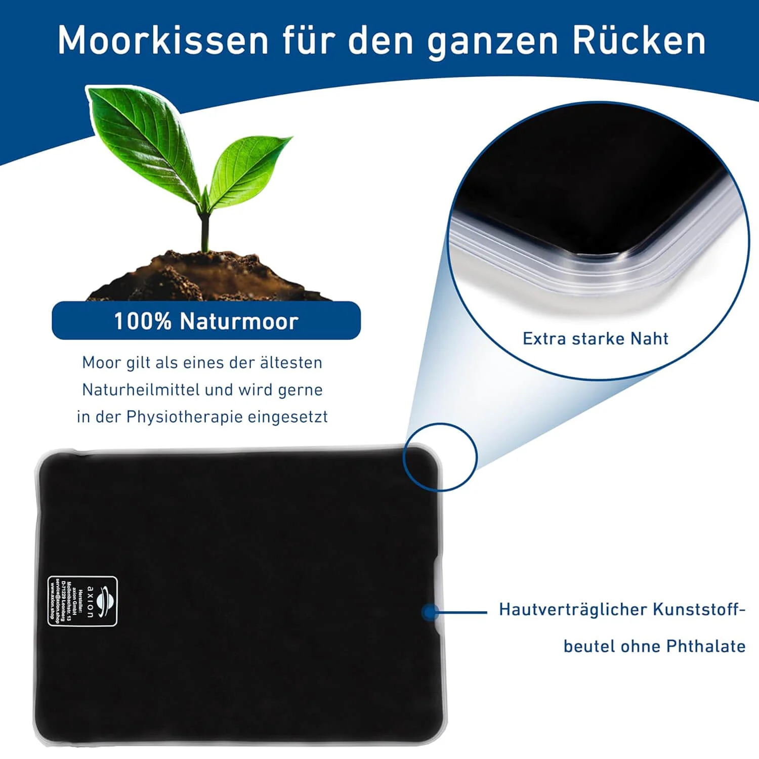 Großes Moorkissen 30x40cm für Rücken und Bauch - Image 3